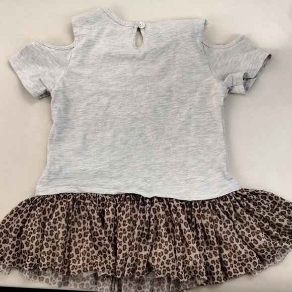 Cure Kitty leopard print dress with open shoulders. - Picture 3 of 5